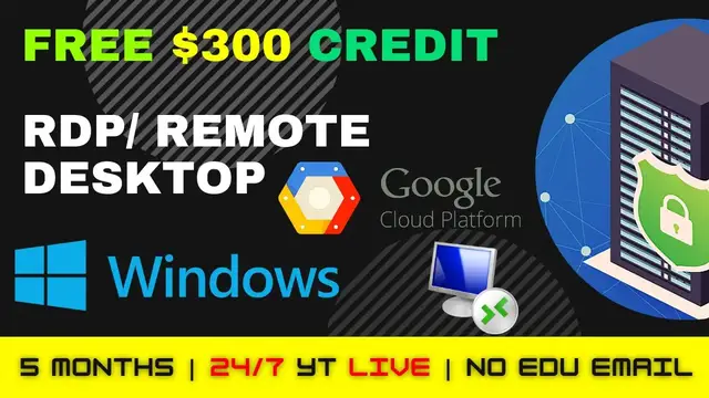 Video thumbnail for Windows VPS Remote Desktop | Free Google VPS Server with RDP for 24x7 YouTube Live Stream