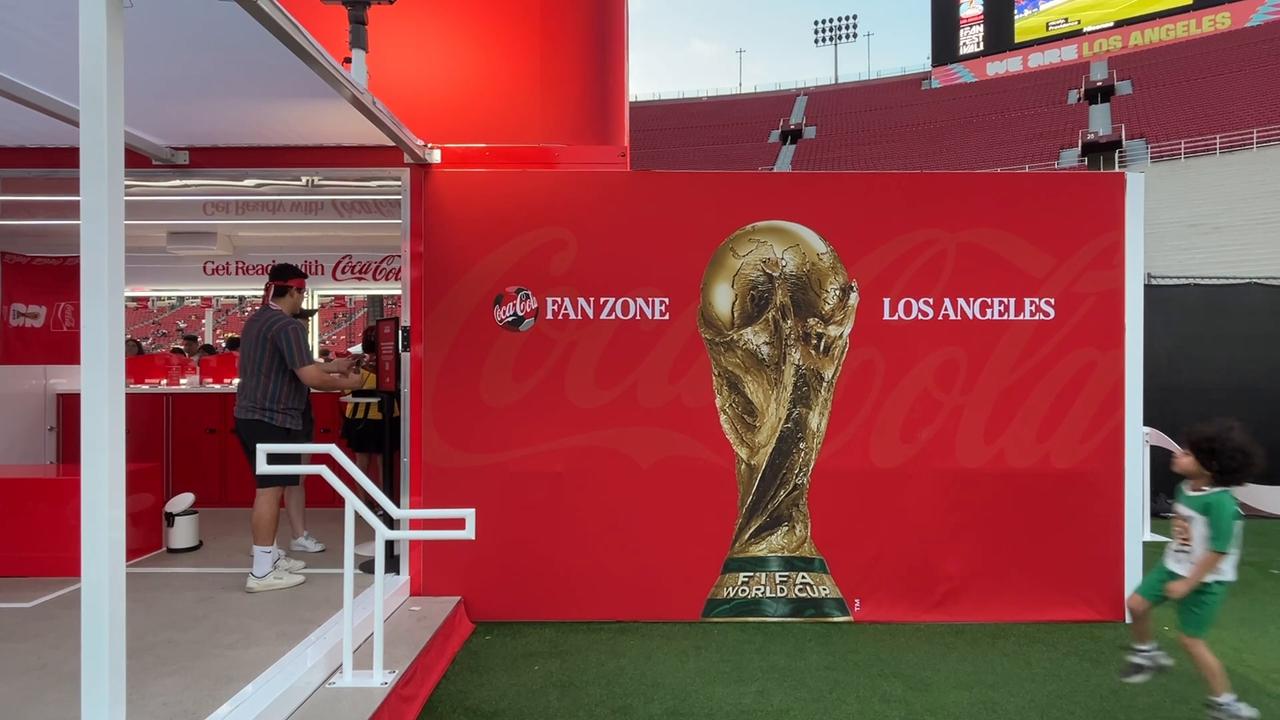 Video thumbnail for US: World Cup fans gather at FIFA Fan Festival in Los Angeles.