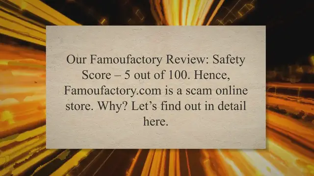 'Video thumbnail for Famoufactory.com Review To Check If It Is Scam Or Genuine'