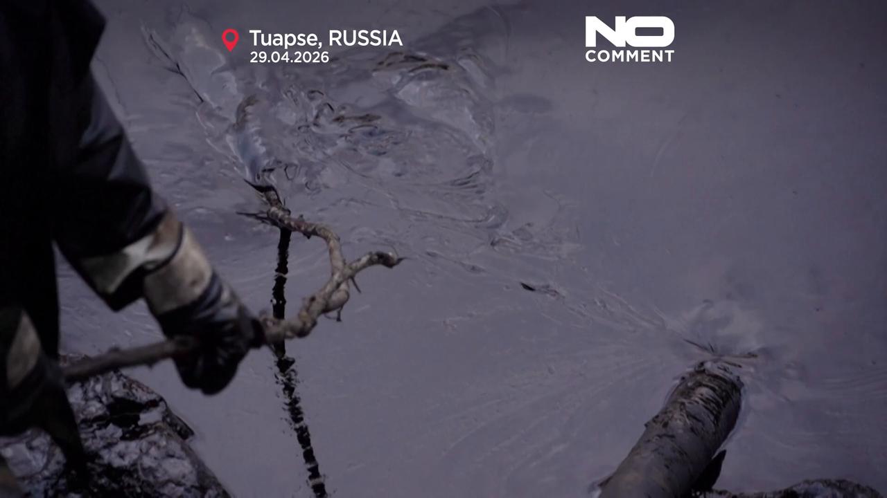 Video thumbnail for Smoke rises over Russia’s Tuapse after Ukrainian drone strikes hit oil refinery