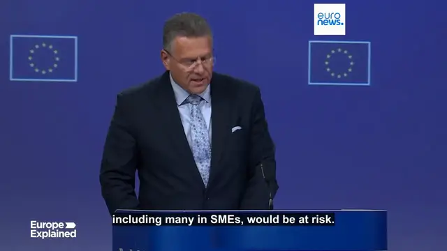 'Video thumbnail for EU, US release long-awaited trade statement setting 15% all-inclusive tariff on EU goods'