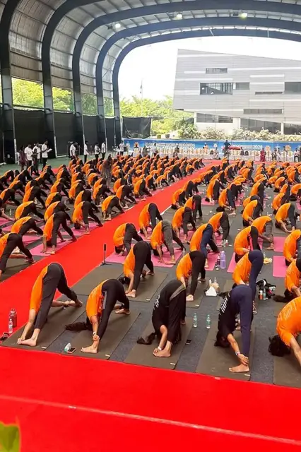 Video thumbnail for World record attempts from World Yoga Day 2026