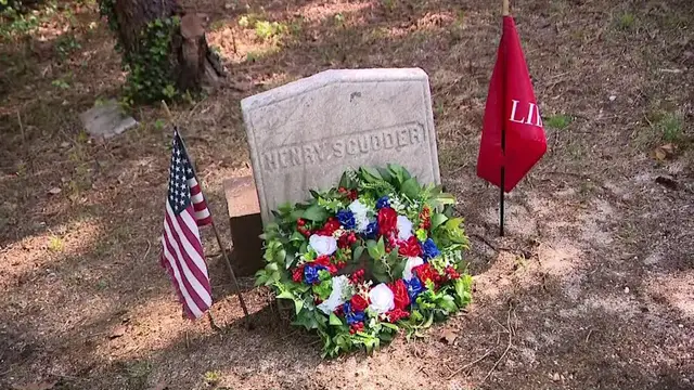 Video thumbnail for Revolutionary War patriot Henry Scudder honored at gravesite ceremony