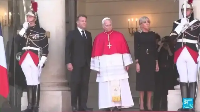 Video thumbnail for Leo XIV in Paris: Pope arrives in France on first state visit in 18 years