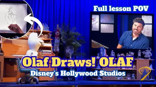 Video thumbnail for Drawing OLAF Himself! POV Inside Disney's NEW Olaf Draws!