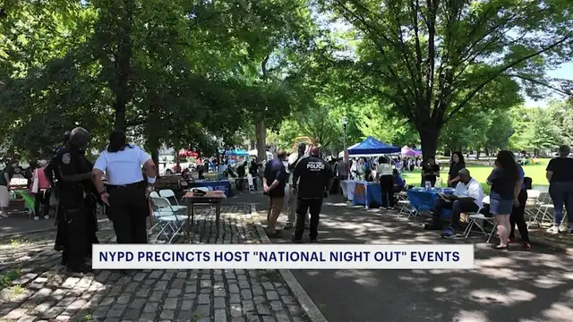 Video thumbnail for Communities across NYC connect with local NYPD precincts for National Night Out