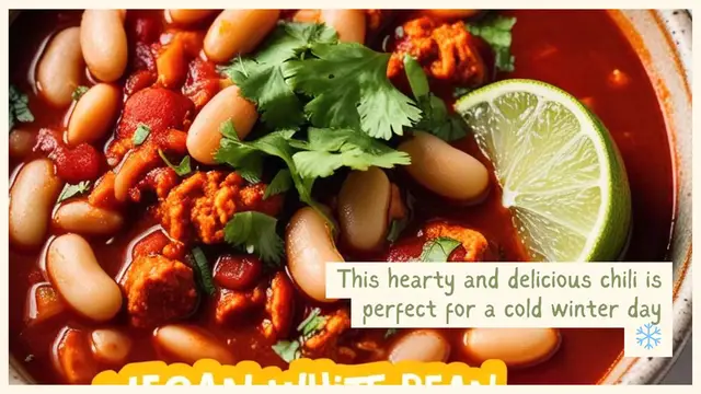 Video thumbnail for Vegan White Bean Chicken Chili