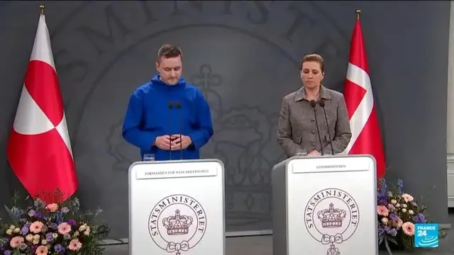 Video thumbnail for 'We choose Denmark,' says Greenland PM ahead of W. House talks