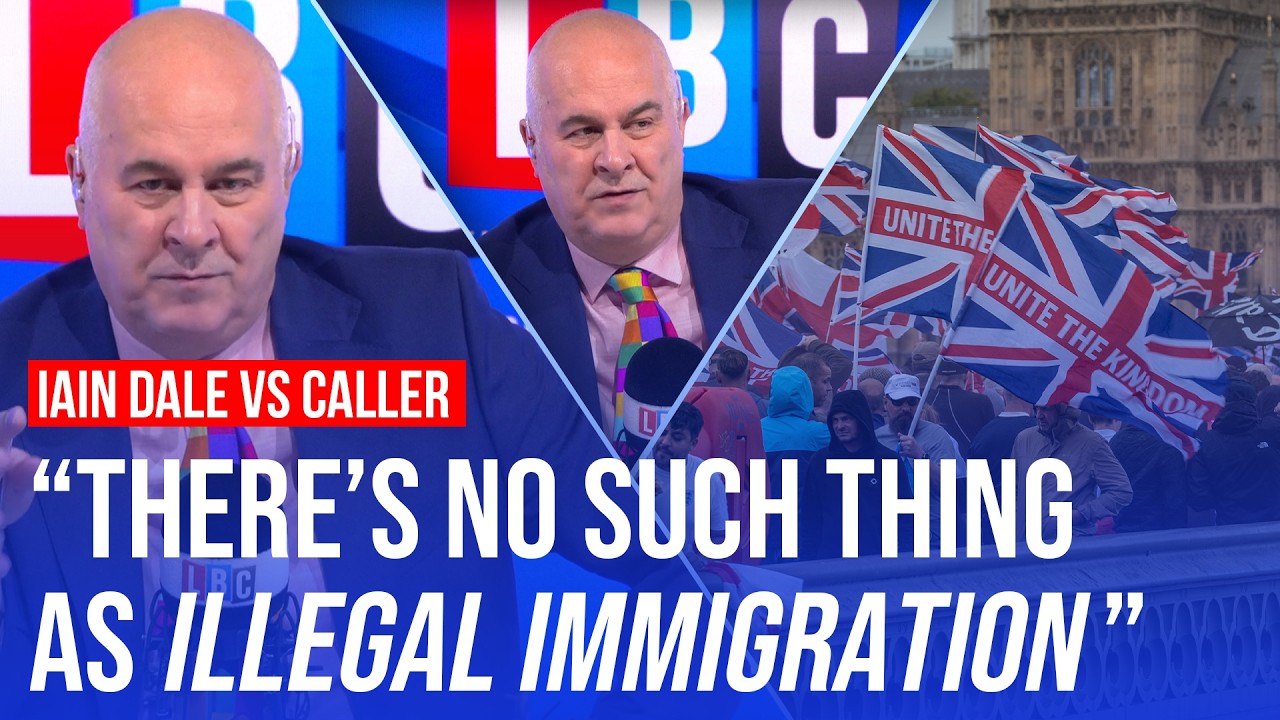 Video thumbnail for Iain Dale commends LBC caller's 'spirited' rant on migrant rhetoric