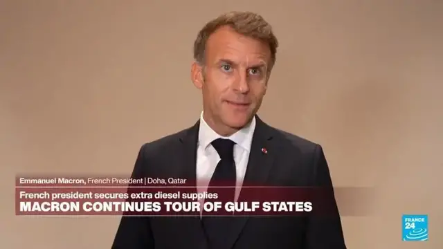 Video thumbnail for REPLAY: French president addresses fuel supplies during Gulf tour