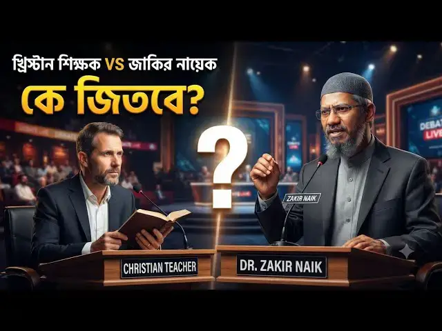 Video thumbnail for খ্রিস্টান শিক্ষক vs ড. জাকির নায়েক | কুরআন ও বাইবেল নিয়ে যুক্তির লড়াই | কে জিতবে? #ইসলামিক_ভিডিও