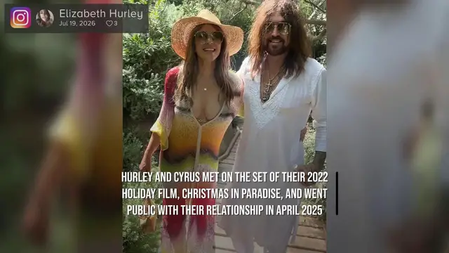 Video thumbnail for Elizabeth Hurley sparks Billy Ray Cyrus engagement rumours.