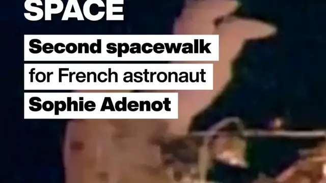 Video thumbnail for Space: Second spacewalk for French astronaut Sophie Adenot