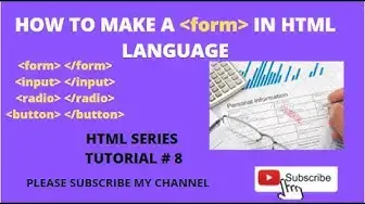 Video thumbnail for how to make a form in html language