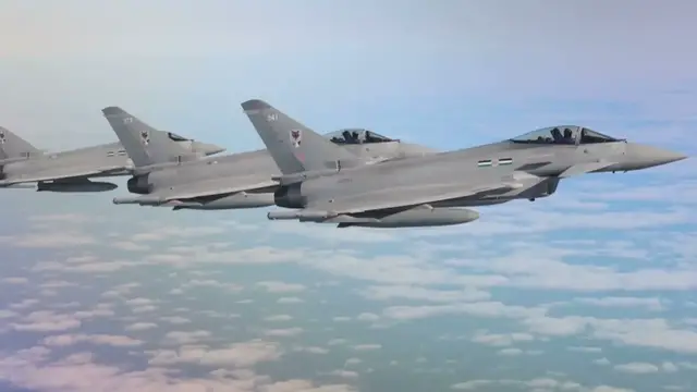 Video thumbnail for UK Deploys Typhoon Fighter Jets to Saudi Arabia Amid Houthi Threat