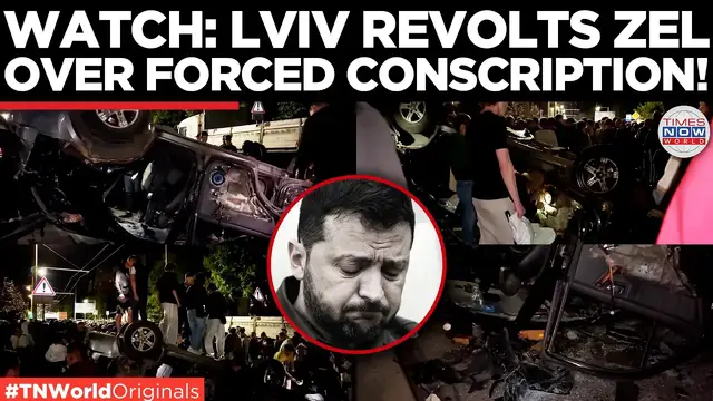 Video thumbnail for LVIV ERUPTS: Furious Crowd Overturns Military Vehicle After Local Man's Detention | Times Now World