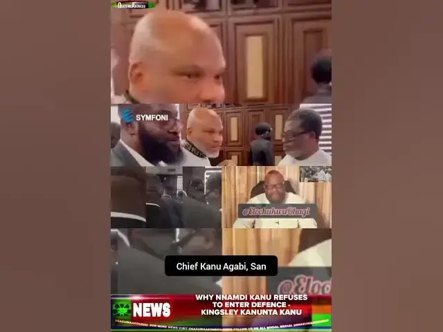 Video thumbnail for Why Nnamdi Kanu Refuses To Enter Defence   Kingsley Kanunta Kanu