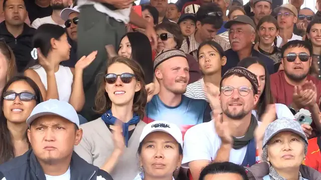 Video thumbnail for Kyrgyzstan: Traditional Kok Boru draws crowds at 6th World Nomad Games in Kyrgyzstan.