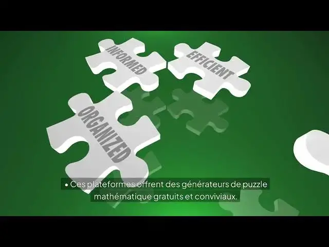Video thumbnail for Générateur de puzzle mathématique