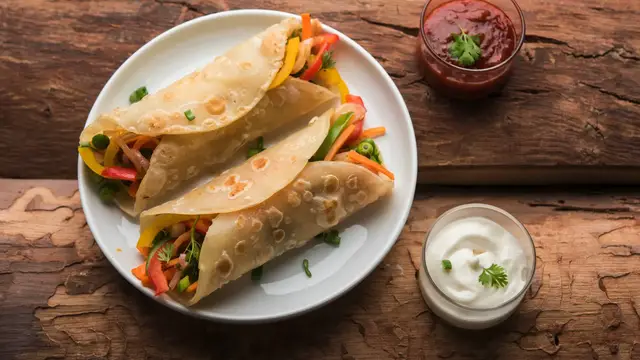 Video thumbnail for Veg Potato Filled Wrap Recipe