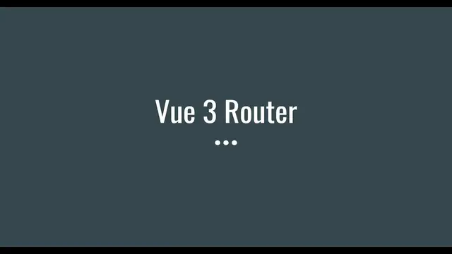 'Video thumbnail for What Is Vue Router?'