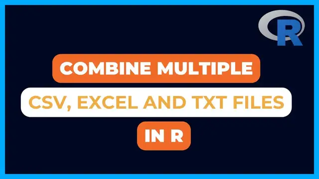 Video thumbnail for How to Combine Multiple CSV, Excel and Txt File in R
