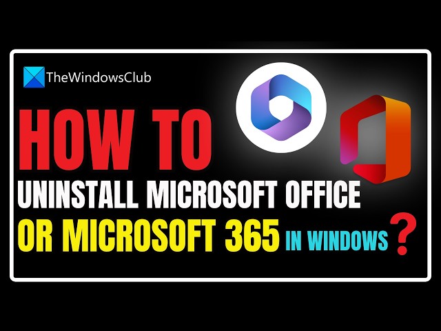 Video thumbnail for How to uninstall Microsoft Office or Microsoft 365 in Windows 11