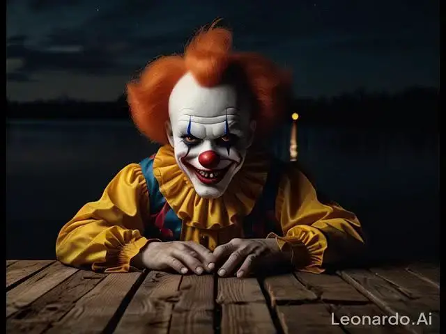 Video thumbnail for Scary clown in the water   #halloween #scary #horror #3D