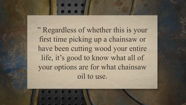 Video thumbnail for What Can I Use for Chainsaw Bar Oil? (The Standard and Substitutes)
