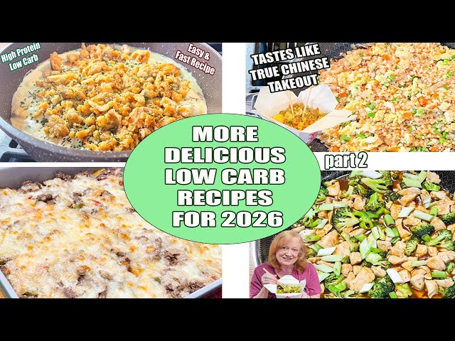 Video thumbnail for 4 LOW CARB MEAL IDEAS FOR 2026 Part 2