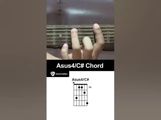 Video thumbnail for How To Play The Asus4/C# Chord On Guitar - Guvna Guitars