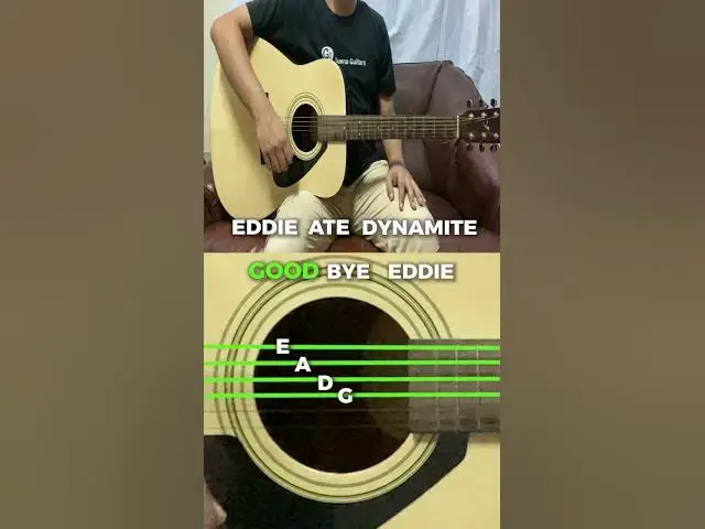 Video thumbnail for Never Forget Guitar String Names (with this mnemonic) - Guvna Guitars