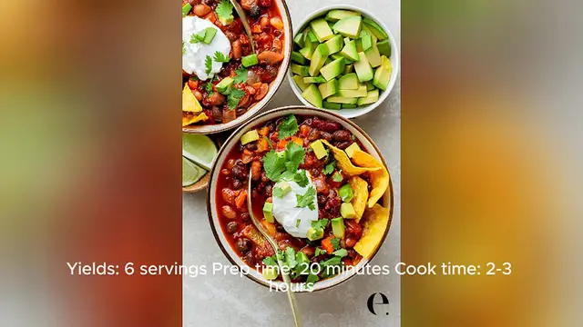 Video thumbnail for chili recipe vegetarian