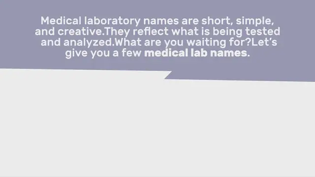 Video thumbnail for 600+ Best Medical Laboratory Name Ideas and Suggestions