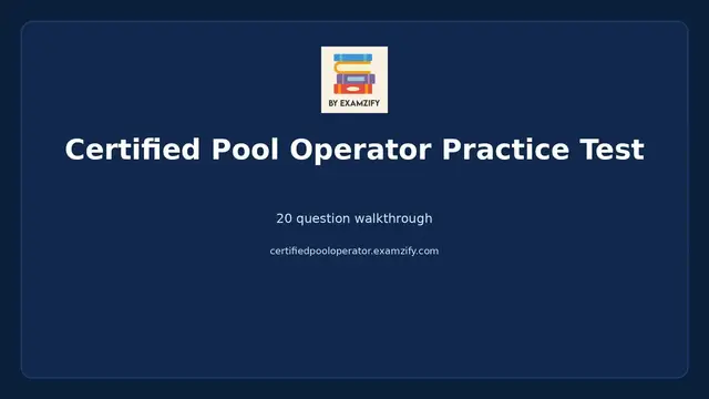 Video thumbnail for Certified Pool Operator Practice Test