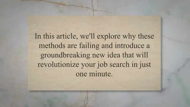 'Video thumbnail for Revolutionize Your Job Search in Just One Minute: Harnessing the Power of Social Media'