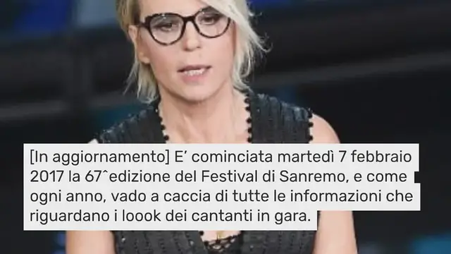 Video thumbnail for Sanremo 2017 look e stilisti della prima serata