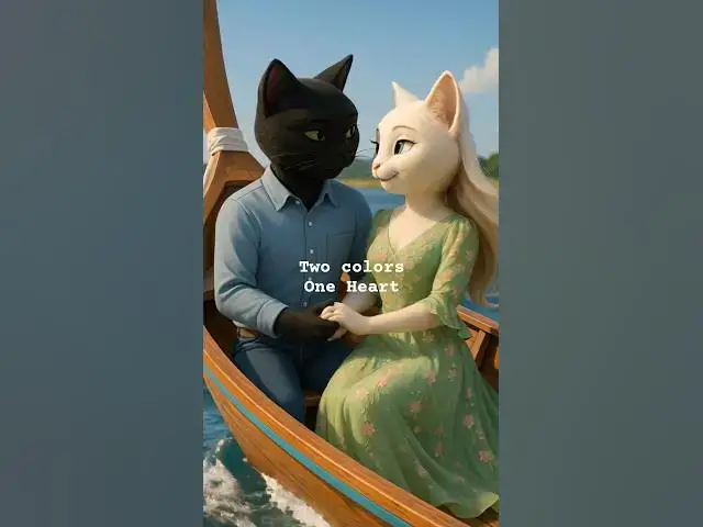 'Video thumbnail for Black and White cat.. A Love Beyond Colors๐ #shorts #viral #cat'