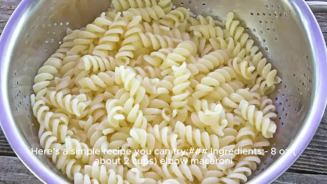 Video thumbnail for mac and cheese recipe