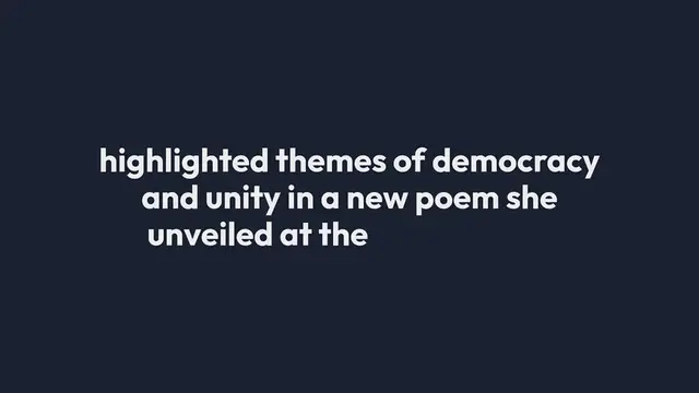 Video thumbnail for Poet Amanda Gorman’s new poem celebrates democracy and unity