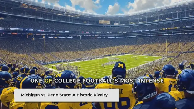 Video thumbnail for Michigan vs Penn State: A Big Ten Football Rivalry