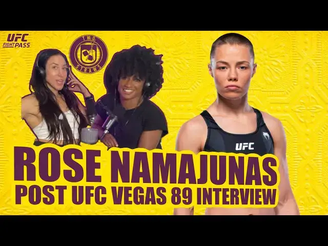 Video thumbnail for Rose Namajunas Post UFC Vegas 89 Interview with Jessica Penne and Angela Hill