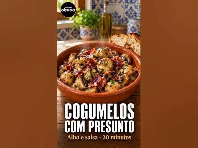 Video thumbnail for Cogumelos salteados com alho e presunto 🍄🥓 #ReceitasDoGordo #Petiscos #Tapas #ReceitasFaceis
