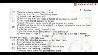 Video thumbnail for 10th English Second Revision Question Paper 2019-2020 | Madurai District | Team Aspirants
