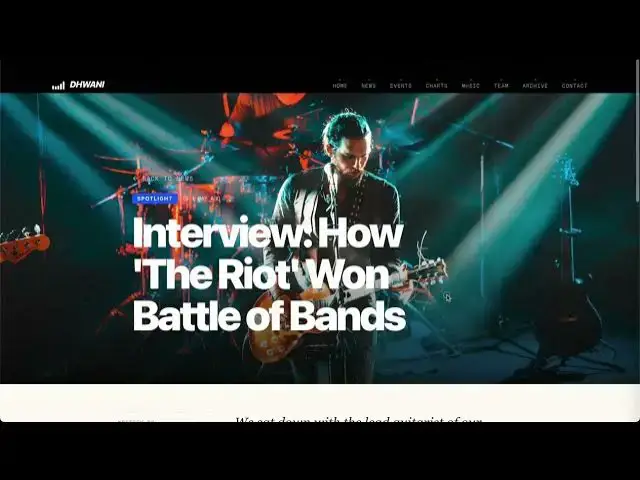 Video thumbnail for Create A  Music Website Landing Page for Clubs/Bands