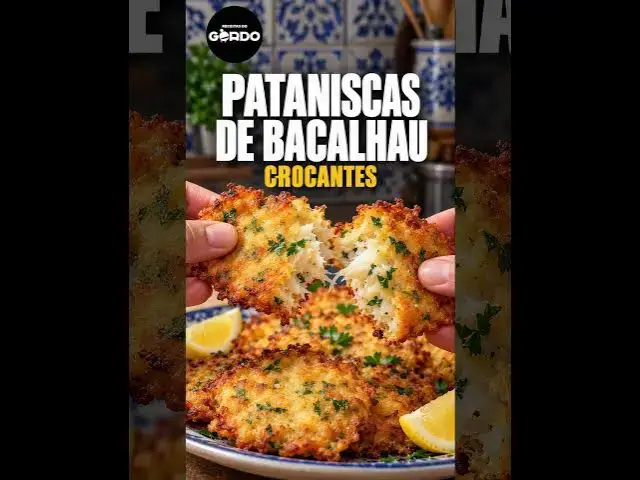Video thumbnail for Pataniscas de Bacalhau #ReceitasDoGordo #PataniscasDeBacalhau #Petiscos #ReceitasDeBacalhau