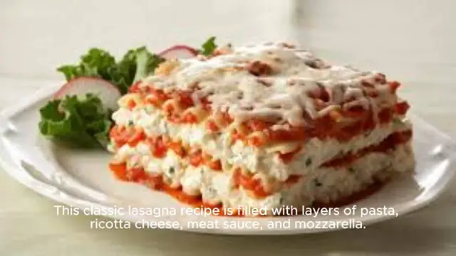 Video thumbnail for lasagna recipe ricotta