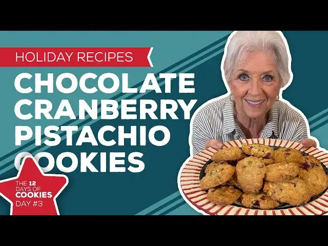 Video thumbnail for Holiday Cooking & Baking Recipes: Chocolate Cranberry Pistachio Cookies - Day 3 of Christmas Cookies
