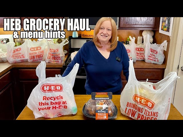 Video thumbnail for HEB GROCERY HAUL with Menu for the week.