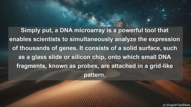 Video thumbnail for Dna microarray in science  definition and examples